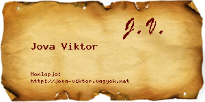 Jova Viktor névjegykártya